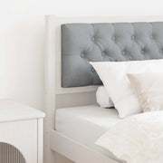 Testiera Bianco e grigio chiaro 90 cm Legno di pino massello 879033
