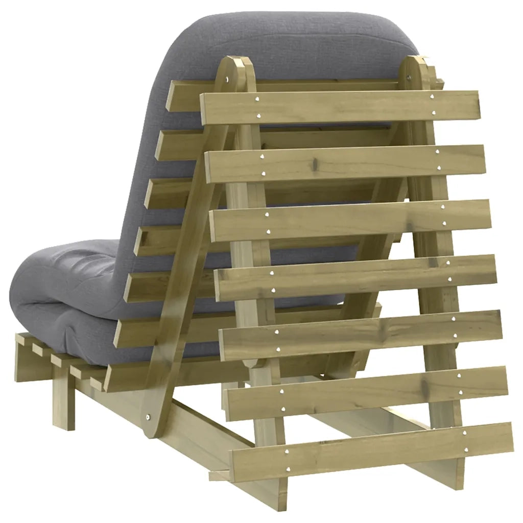Divano letto | Sof¨¤ letto | Letto singolo Futon con Materasso 60x206x11cm Pino Impregnato