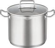 Pentola Universale per Verdure e Zuppe in Acciaio Inossidabile 24 cm con Coperchio in Vetro - Resistentente al Lavastoviglie