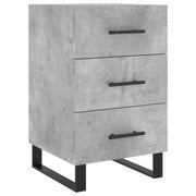 Comodino | Armadio da Notte | Mobiletto da notte Grigio Cemento 40x40x66 cm in Legno Multistrato