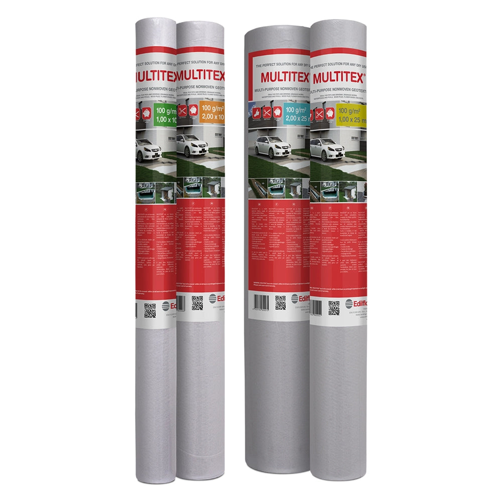 TESSUTO NON TESSUTO PER DRENAGGI 'MULTITEX' mt 1 x 25  - EDILFLOOR