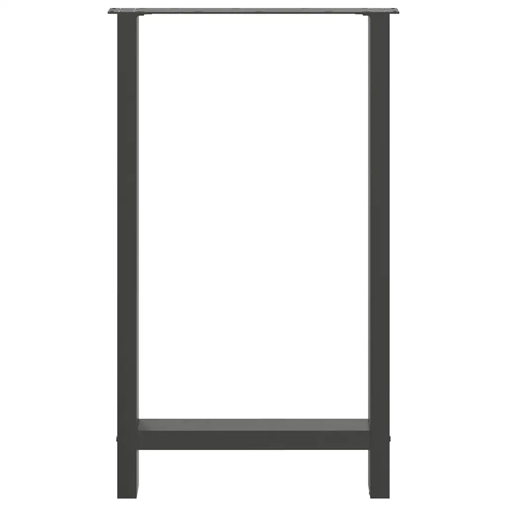 Gambe per tavolo da bar antracite 2 pz 60x(100-101) cm in acciaio 4013346