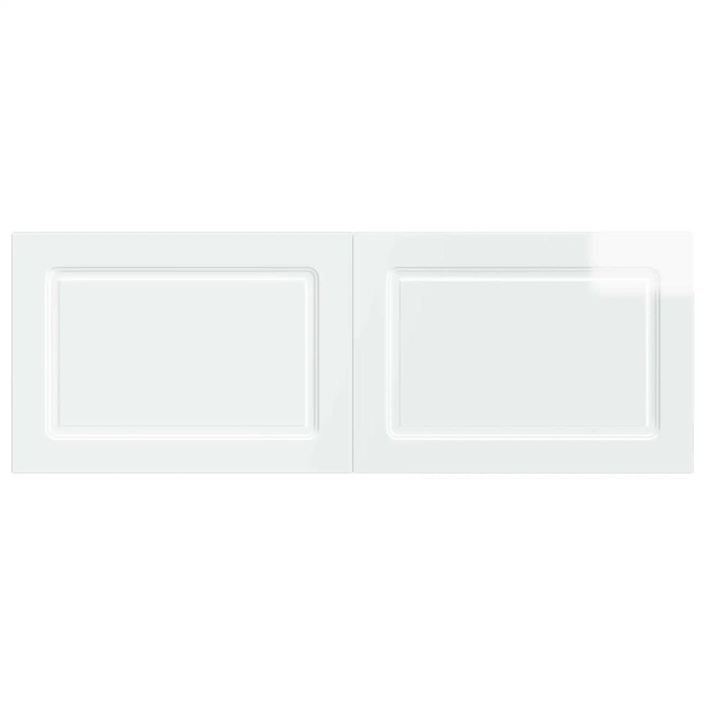 Testiera da Muro UTRECHT Bianco Lucido Legno ingegnerizzato 897839