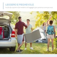 Set 2 Sdraio da Giardino Pieghevoli, Lettino Prendisole in Alluminio e Textilene, 61x165x63cm