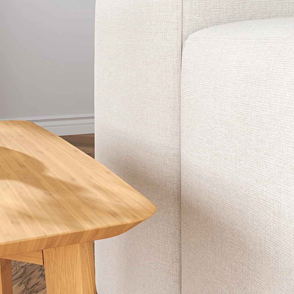 Tavolino Haad in Bambù con Piano Quadrato 45x50x50 cm Naturale [en.casa]