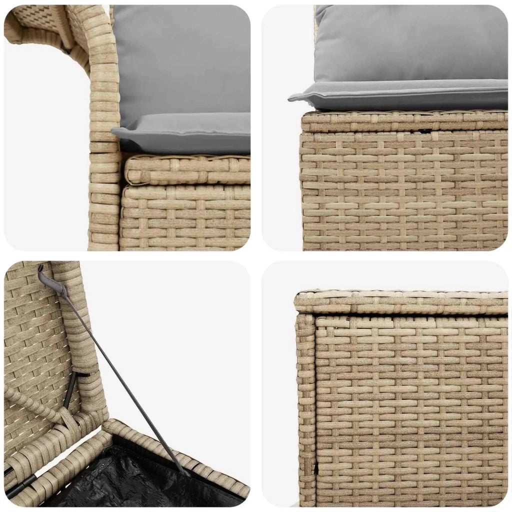Set di divani 5 pz Beige e Grigio Chiaro 3447743