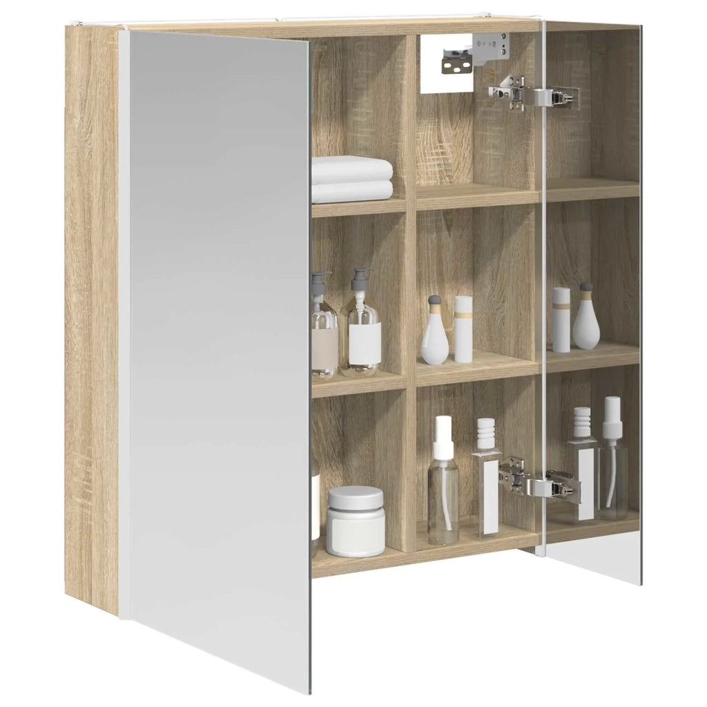 Mobiletto per specchio da Bagno | Armadio da bagno Rovere Sonoma