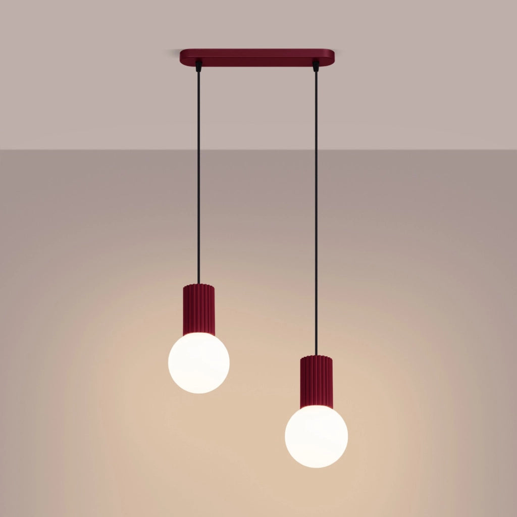 Lampada a sospensione HALO 2L bordeaux