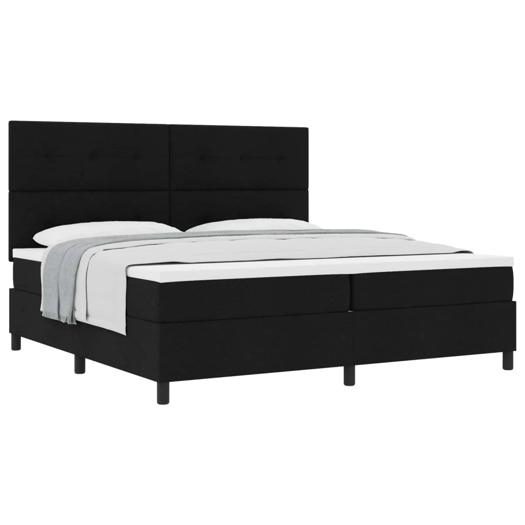 Letto a molle con materasso Nero 200 x 200 cm Tessuto 3339415