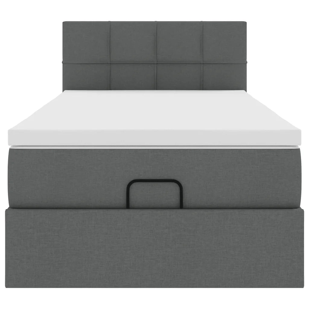 vidaXL Struttura Letto Pouf con Materasso 180x200 cm in Tessuto