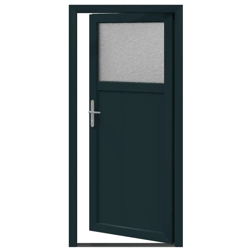 Porta d'ingresso laterale Antracite 88 x 198 cm PVC
