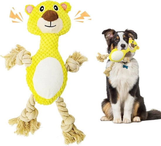Giocattoli per cani grandi e piccoli - Giocattolo interattivo di peluche con suono per mordere