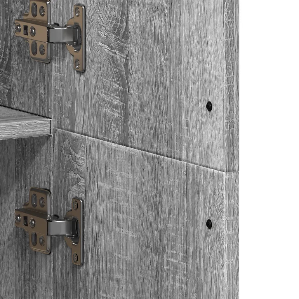 Credenza-Buffet-Armadio da cucina Grigio Sonoma 70x35x180 cm in Legno Multistrato