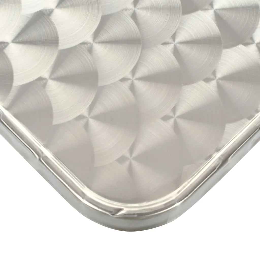 Tavolo da Giardino Argento 80x80x70 cm in Alluminio cod mxl 54707