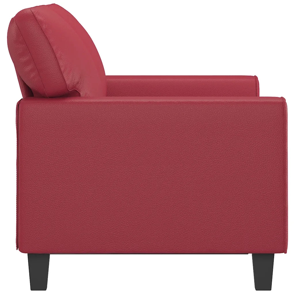 Divano | Divano da soggiorno | Sofa a 2 Posti Rosso Vino 120 cm in Similpelle