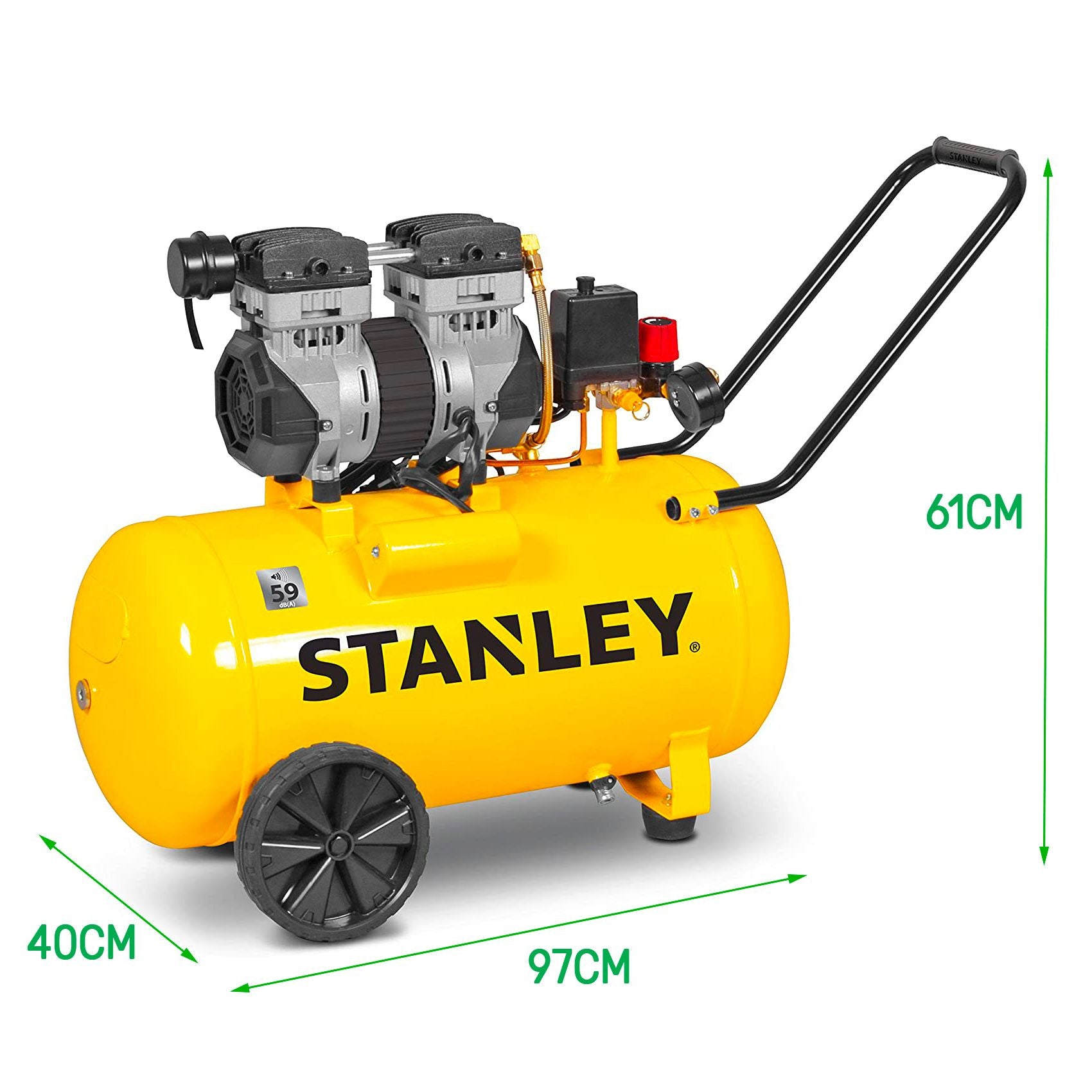 Compressore silenziato 50L Stanley