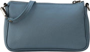 Borsa a tracolla in pelle reale Crossbody tas Handtassen Clutch Piccola tas Avanzata 23x13cm G323 (Blu Jeans)