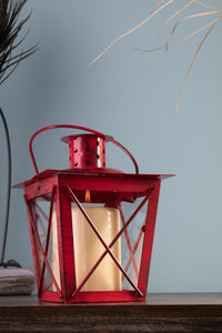 Set 4 Lanterne Quadrata in Metallo H 15 cm