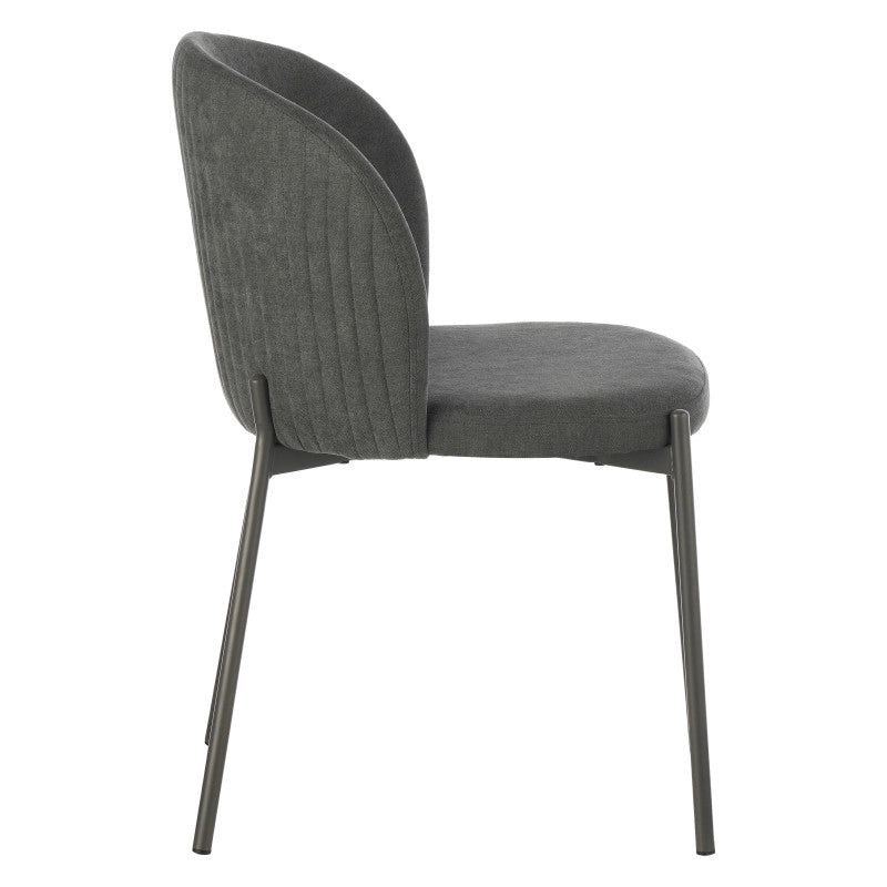 Set di 4 Sedie Shelly In Tessuto 320gr Grigio Scuro Dimensione 55x45x80cm