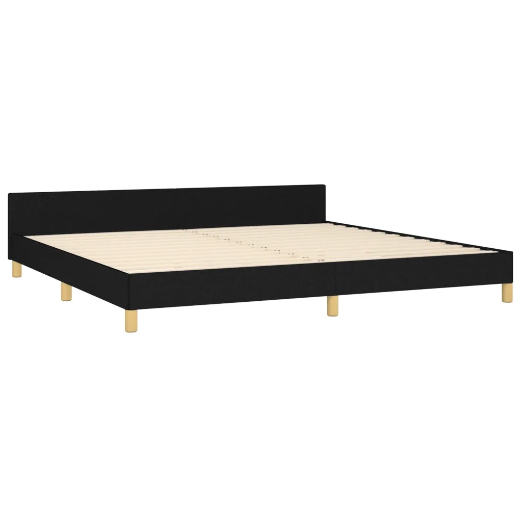 Giroletto senza Materasso Nero 200x200 cm in Tessuto 3125164