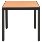 Tavolo da Giardino Marrone 80x80x74 cm cm in Alluminio e WPC 42793