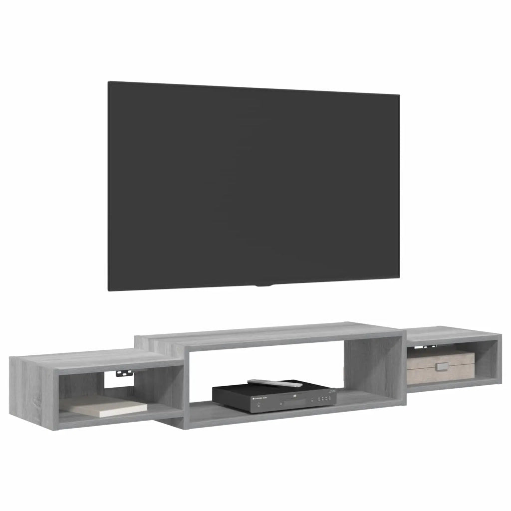Mobile TV da Parete A parete Sonoma grigio 140 x 28 x 21 cm