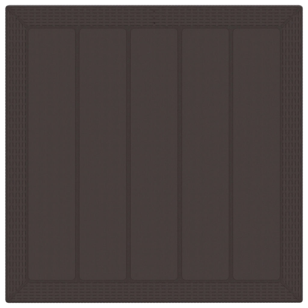 Sets da Pranzo da Giardino in 3 Pezzi con Cuscini Marrone in Rattan