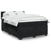 Giroletto a Molle con Materasso Nero 140x200 cm in Velluto 3288644