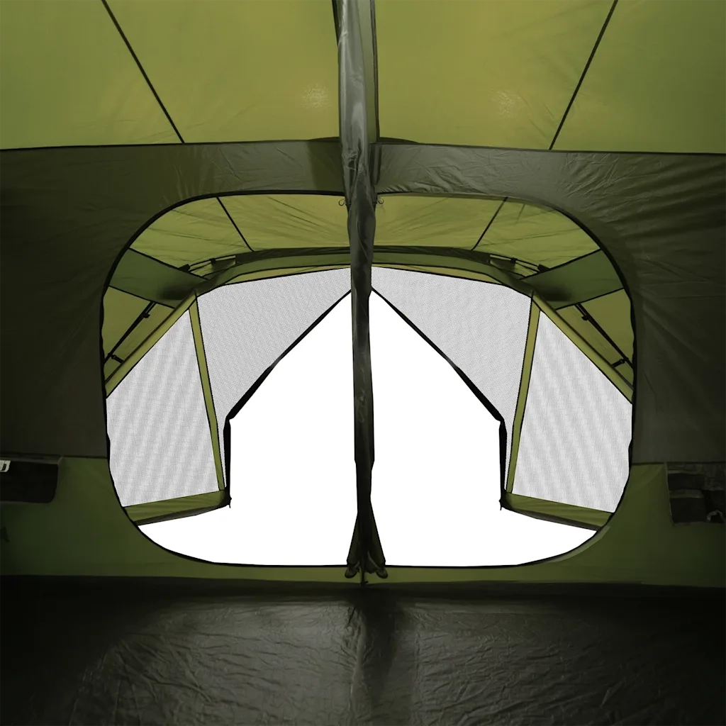 Tenda Campeggio 10 Persone Verde Rilascio Rapido Impermeabile 94290