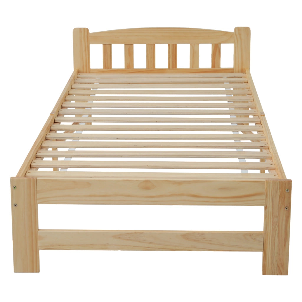 LETTO Singolo 90x200 cm in Legno Massello Naturale