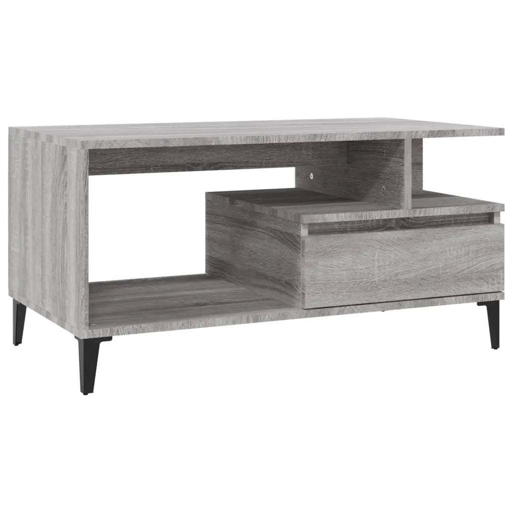 Tavolino da Salotto Grigio Sonoma 90x49x45 cm Legno Multistrato cod mxl 20341