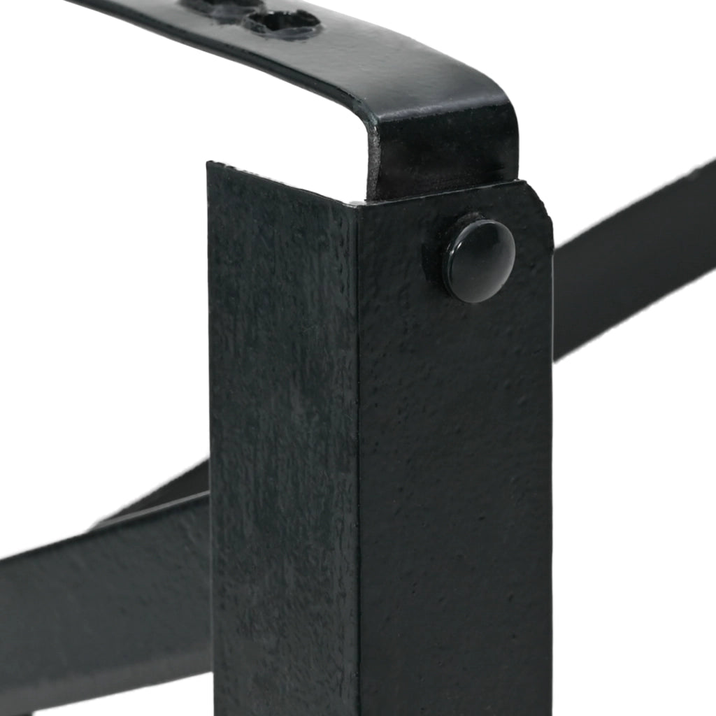 Gambe per panchina da birra 2 pcs Pieghevoli Nero Acciaio zincato