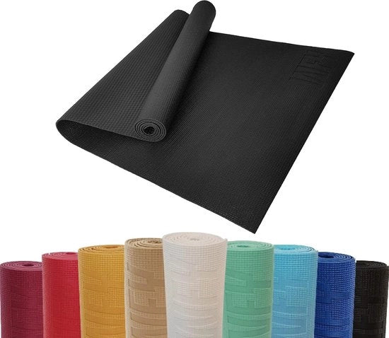 Mat di yoga – comodo e antiscivolo realizzato con eco-PVC – non tossico – dimensioni 183 x 61 x 0,4 cm – mat di allenamento ideale per yoga, pilates, ginnastica, fitness, training, funzionale