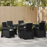 Set da Pranzo per Giardino 7 pz Antracite e Crema PP 3430135