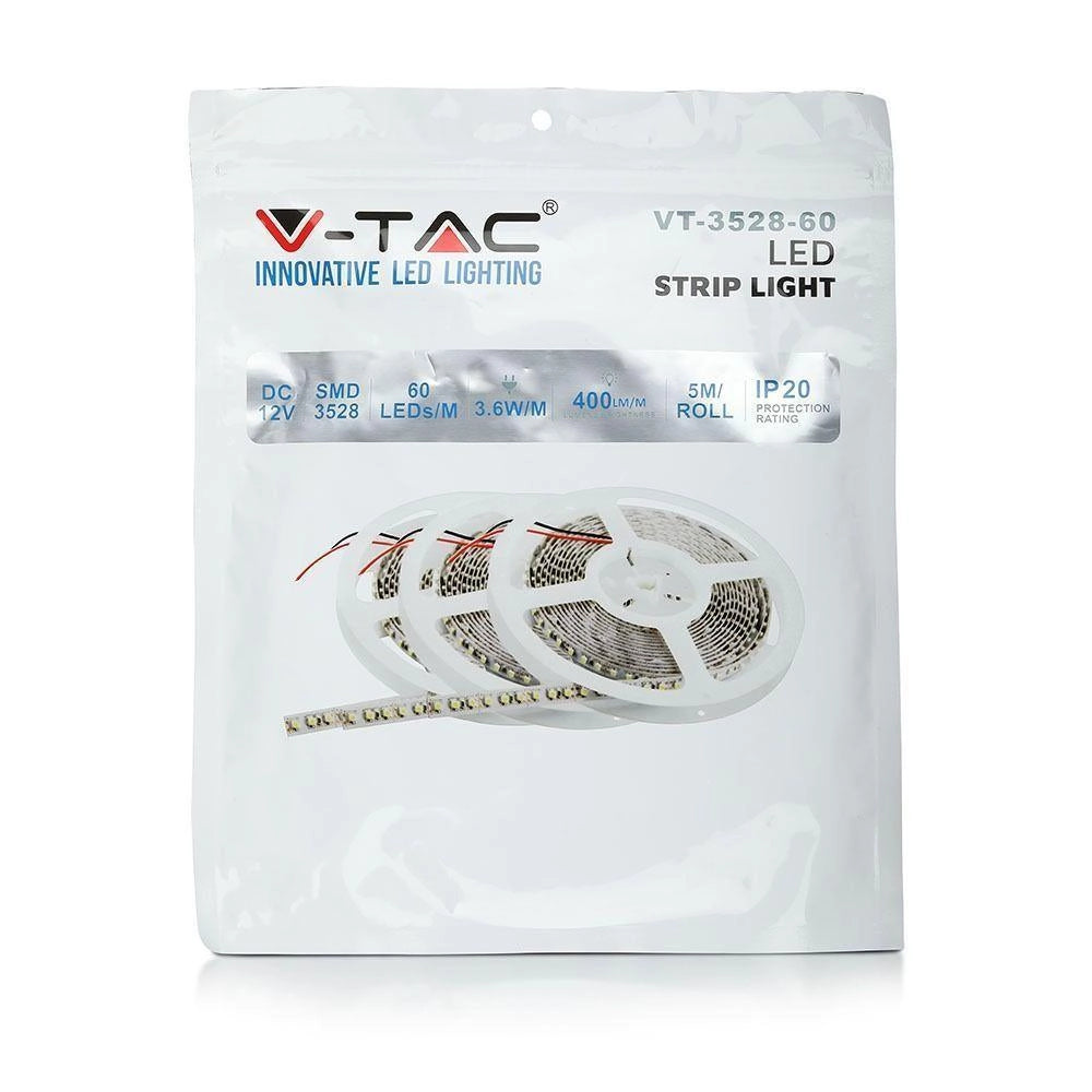 Striscia LED V-TAC SMD3528 5m verde 3,6W/m IP20 12V