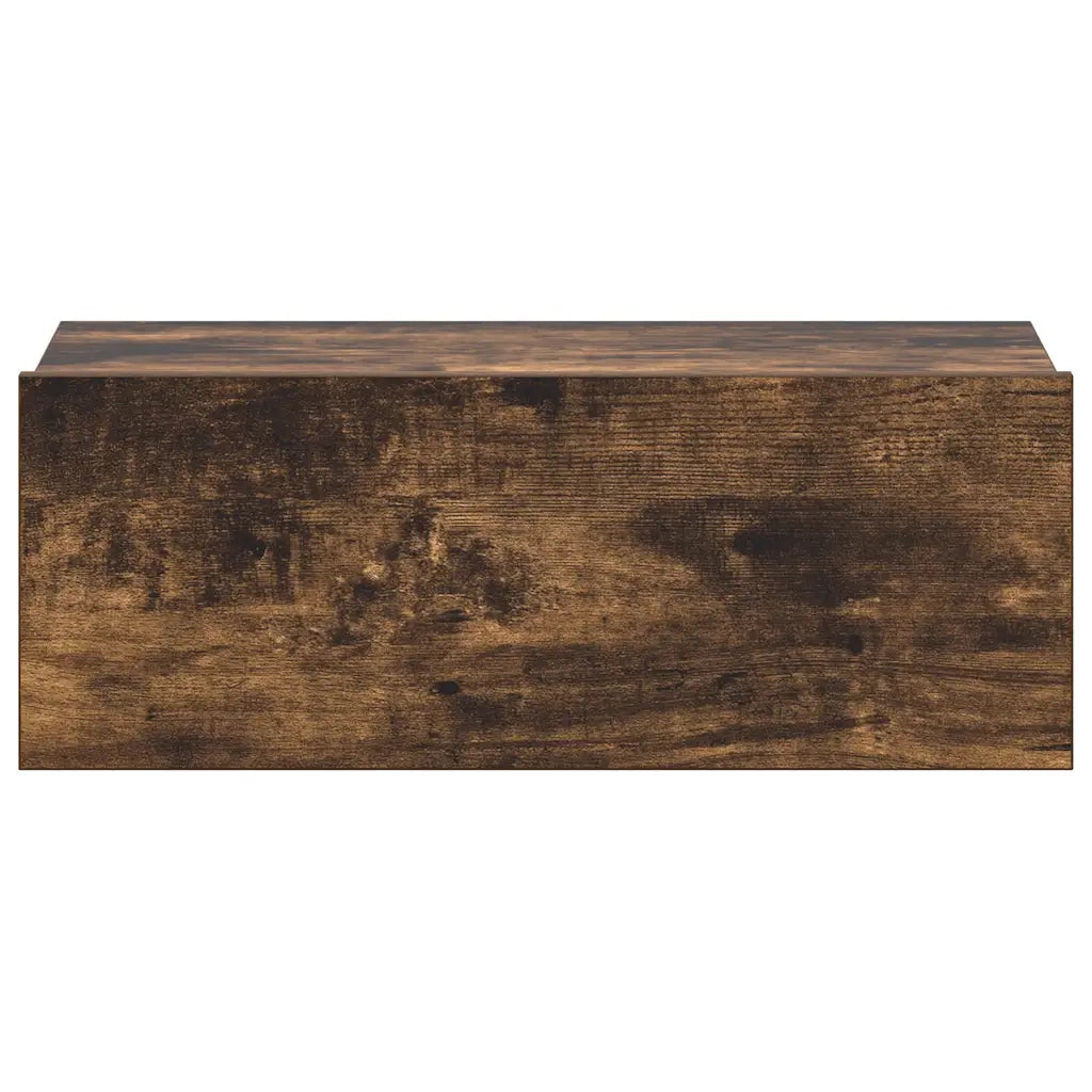 Comodino Pensile-Tavolino da notte Rovere Fumo 40x30x15 cm in Legno Multistrato