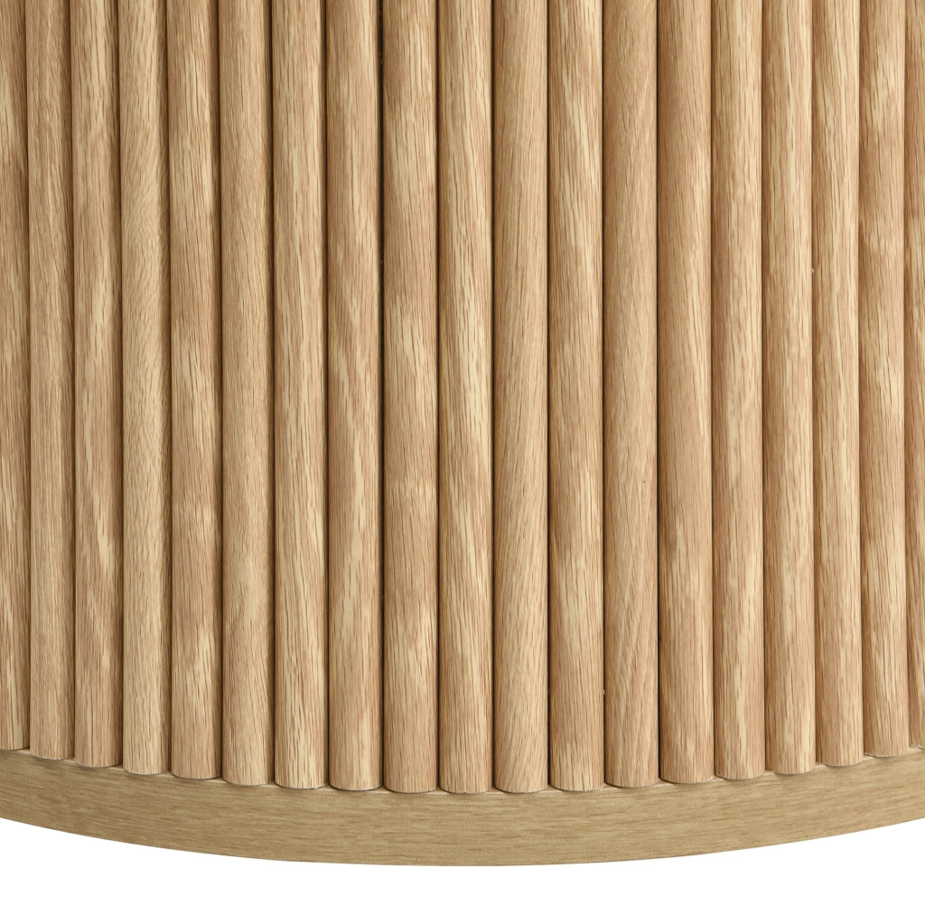 Set di tavolini da caffè 60x60x38.5+30x30x56 cm con motivo a strisce verticali 3D in MDF naturale