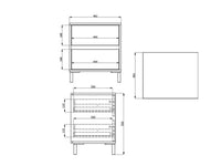Combatte, Comodino 2 Cassetti, 48x40x55h cm Marrone Rovere Nodi
