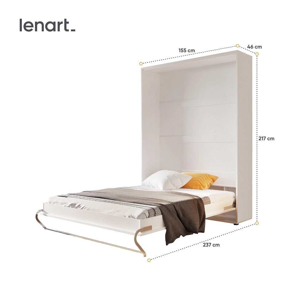 LETTO 01 140x200 VERTICALE BIANCO OPACO