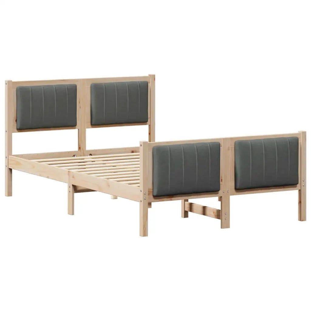 Struttura del Letto marrone e grigio scuro 120 x 200 cm