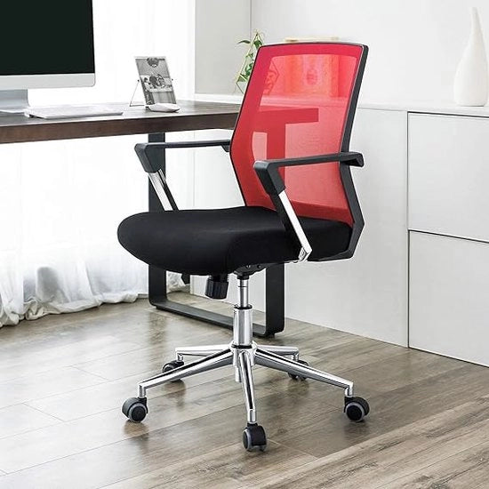 Sedia ergonomico per ufficio - sedia per ufficio con alta schiena, sostegno lombare regolabile, 30,5D x 56,5L x 58H centimetri