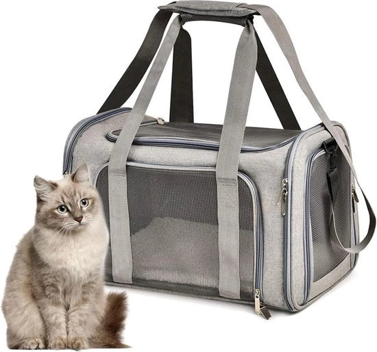 Cassa di trasporto per animali domestici - Cassa respirante per cani e gatti - Zaino per gatti - Grigio S Reistas gatto
