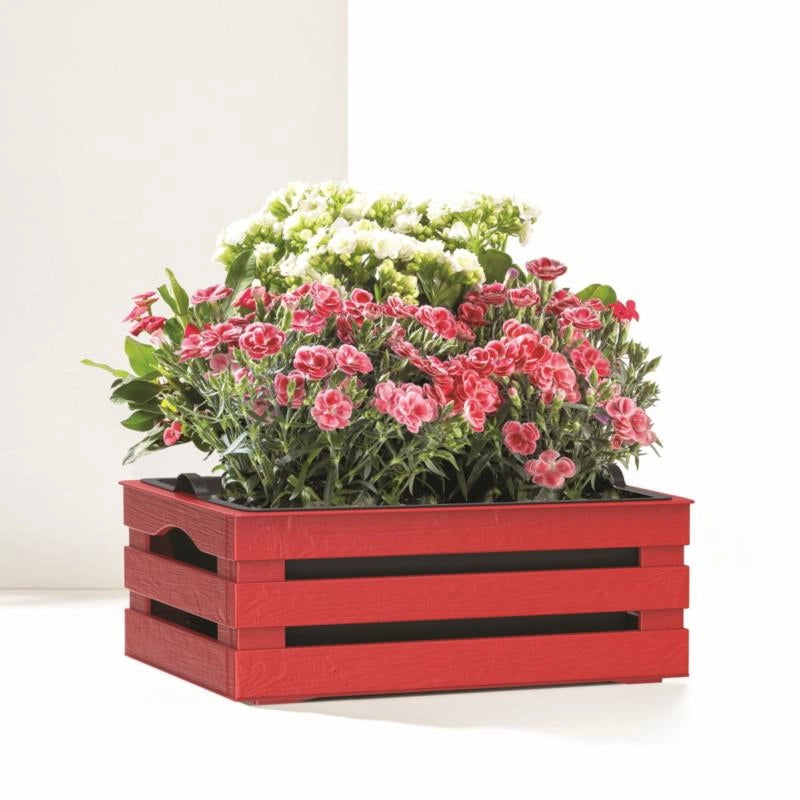 CASSETTA PORTAFIORI 'TINA FLOWER' cm 25 x 15,5 x h.10,5  - BAMA