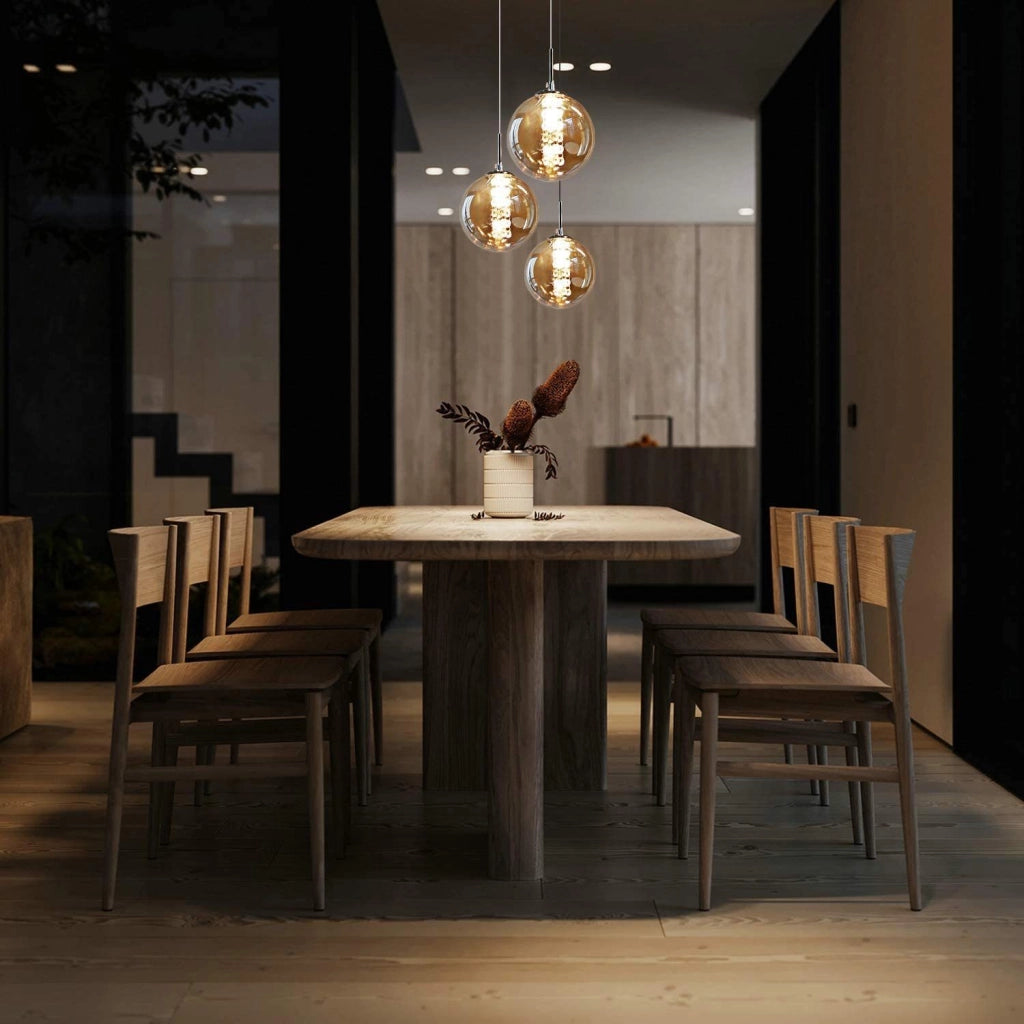 ZMH Lampada a sospensione a LED in vetro regolabile in altezza per illuminazione del soggiorno