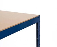 Banco da lavoro, Tavolo da Lavoro da Officina in Acciaio con Ripiano in MDF, Super Resistente e Solido, per Garage, Offi