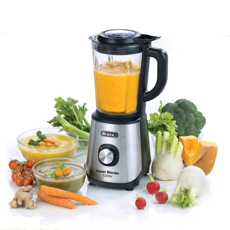Frullatore Power Blender 1200W, 4 lame inox, 2 velocità, 1,5L - Metal