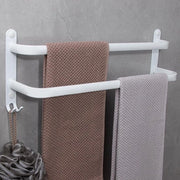 Sostegno per asciugamani da parete - alluminio - 2 pezzi - bianco - 50 cm