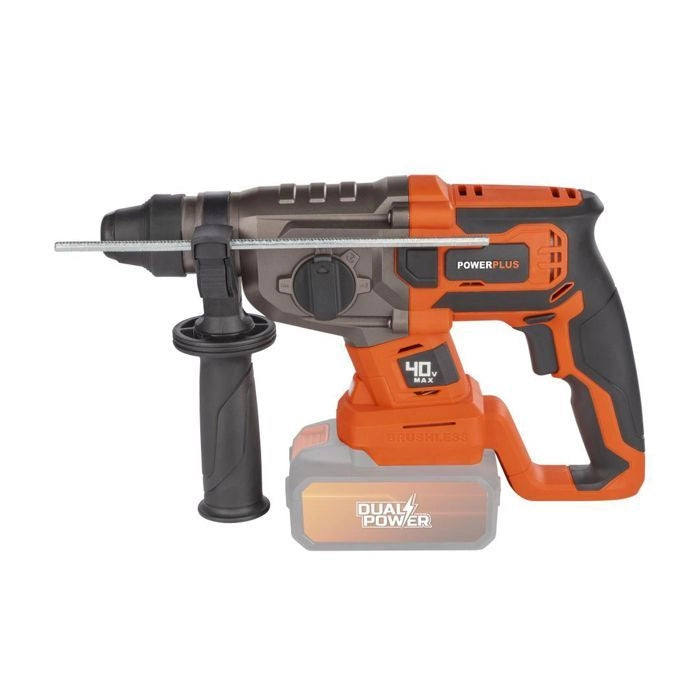 Prank wireless martellino 40v 5j SDS -Plus Brushless + 5 Accessori - Dual Power Powdp15680 - consegnato senza batteria o caricabatterie