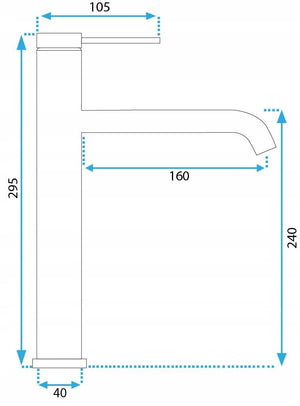 Rubinetto Da Lavabo Rea Clif Brush Copper High