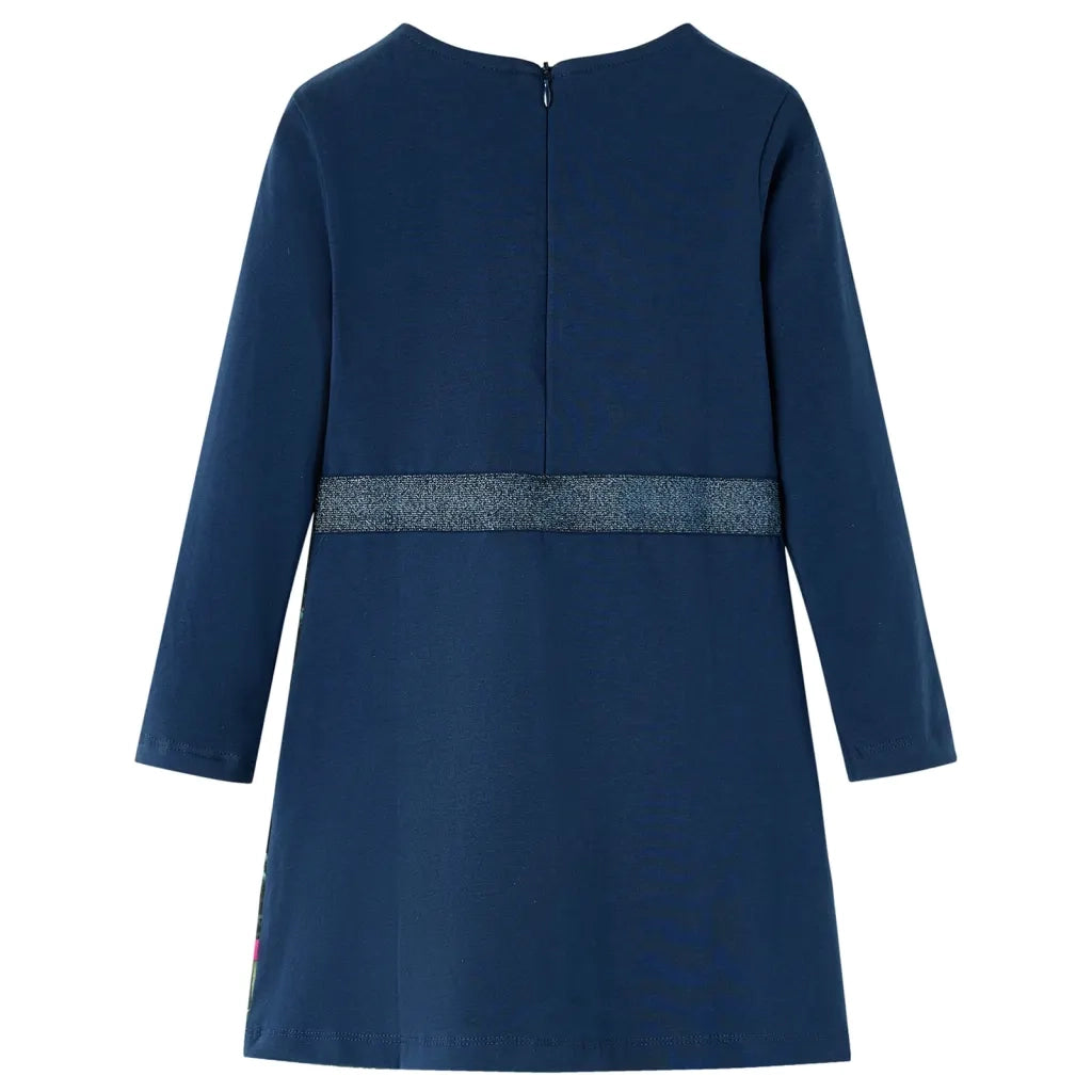 Abito da Bambina a Maniche Lunghe Blu Marino 104 14833